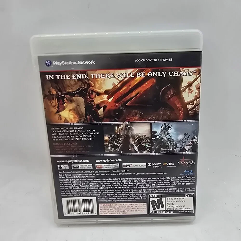 God of War 3 Sony PlayStation 3 2010 PS3 Complete w/ Manual CIB Sony